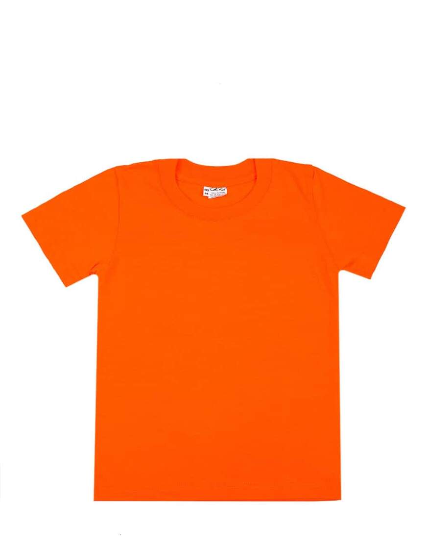 Оранжевая детская футболка оптом